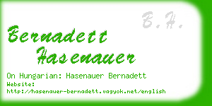 bernadett hasenauer business card